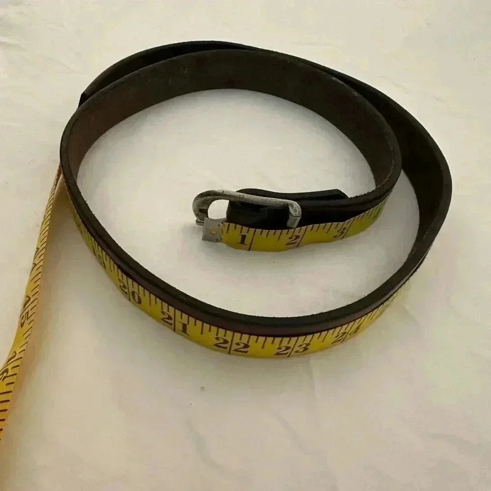 Men’s' Leather Belt With Three Wolves & a leaf